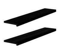 Vidaxl Appuis De Fenêtre 2 Pcs Marron Foncé Bois De Chêne Massif