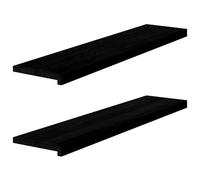 Vidaxl Appuis De Fenêtre 2 Pcs Marron Foncé Bois De Chêne Massif