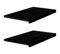 Vidaxl Appuis De Fenêtre 2 Pcs Marron Foncé Bois De Chêne Massif