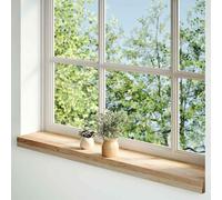 vidaXL Appuis de fenêtre 2 pcs. Non traité 100x15x2 cm Chêne massif