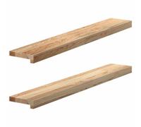 vidaXL Appuis de fenêtre 2 pcs Non traité 100x15x2cm Bois chêne Massif