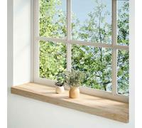 vidaXL Appuis de fenêtre 2 pcs. Non traité 100x20x2 cm Chêne massif