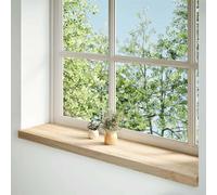 Vidaxl Appuis De Fenêtre 2 Pcs Non Traité 110x30x2cm Bois Chêne Massif