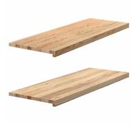 vidaXL Appuis de fenêtre 2 pcs Non traité 110x40x2cm Bois chêne Massif