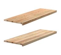 VidaXL Appuis De Fenêtre En Chêne Massif Non Traité, Rebord De Fenêtre, 2 Pcs, 120 X 40 X 2 Cm