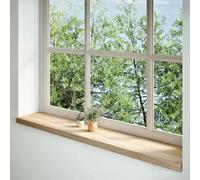 vidaXL Appuis de fenêtre 2 pcs. Non traité 140x30x2 cm Chêne massif