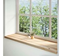 vidaXL Appuis de fenêtre 2 pcs. Non traité 140x40x2 cm Chêne massif