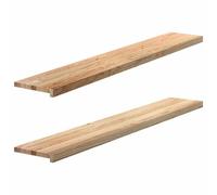 Vidaxl Appuis De Fenêtre 2 Pcs Non Traité 160x30x2cm Bois Chêne Massif