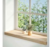 vidaXL Appuis de fenêtre 2 pcs. Non traité 80x25x2 cm Chêne massif