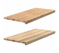 vidaXL Appuis de fenêtre 2 pcs Non traité 90x40x2 cm Bois chêne Massif