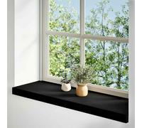 vidaXL, appuis de fenêtre, 2 pièces, marron-noir, 70x30x2 cm, bois massif, chêne