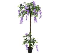vidaXL Arbre à fleurs artificiel (fleur de haricot) violet 80 x 18 x 160 cm