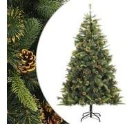 vidaXL Sapin de No?l artificiel articul¿¿ avec pommes de pin 210 cm