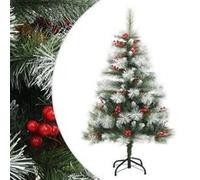 vidaXL Sapin de No?l artificiel avec pommes de pin et baies 120 cm