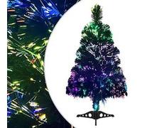 vidaXL Arbre de Noël Artificiel Fibre Optique 64 cm Vert Sapin Décoration Fête Vert G