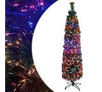 vidaXL Arbre de Noël artificiel mince et support 150 cm Fibre optique