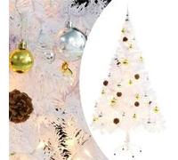vidaXL Arbre de Noël LED Boules Blanc 150 cm