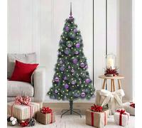 vidaXL Arbre de Noël artificiel pré-éclairé avec ensemble de boules
