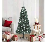 vidaXL Arbre de Noël artificiel pré-éclairé avec ensemble de boules