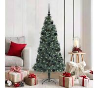vidaXL Arbre de Noël artificiel pré-éclairé avec ensemble de boules