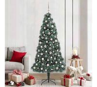 vidaXL Arbre de Noël artificiel pré-éclairé avec ensemble de boules