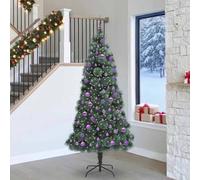 vidaXL Arbre de Noël artificiel pré-éclairé avec ensemble de boules