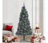 vidaXL Arbre de Noël artificiel pré-éclairé avec ensemble de boules