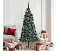 vidaXL Arbre de Noël artificiel pré-éclairé avec ensemble de boules