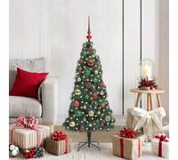 vidaXL Arbre de Noël artificiel pré-éclairé avec ensemble de boules