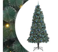 vidaXL Arbre de Noël artificiel pré-éclairé avec ensemble de boules