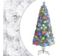 vidaXL Arbre de Noël fibre optique 150 cm - Blanc