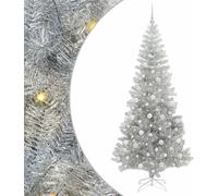 vidaXL Arbre de Noël avec 300 LEDs avec support Argent 210 cm Animaux domestiques