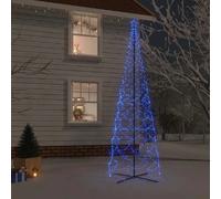 Arbre de Noël Cône Ornement de Fête Décoration de Vacances Sapin de Noël de Jardin Extérieur Arrière-cour 1400 LED Bleues 160x500 cm 343511