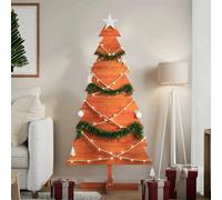 vidaXL Arbre de Noël en Bois pour décoration 150 cm Bois de pin Massif, décoration de Sapin de Noël en Bois, Sapin de Noël en Bois, Sapin de Noël en Bois Massif