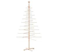 vidaXL Arbre de Noël en bois massif de pin 210 cm pour décoration