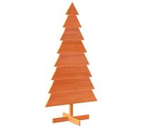 vidaXL Sapin de Noël en bois 150 cm – Bois de pin massif Marron – Intérieur