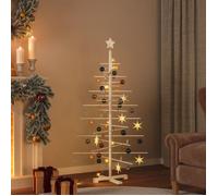 vidaXL Arbre de Noël en Bois pour décoration 150 cm Bois Massif de pin, Arbre de Noël, Sapin de Noël, Petit Arbre de Noël, décoration de Noël