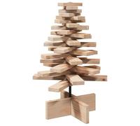 vidaXL Arbre de Noël en bois massif de pin pour décoration – 60 cm