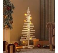 Arbre de Noël en bois pour décoration 90 cm bois massif de pin 357994