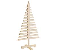vidaXL Arbre de Noël en Bois pour décoration 90 cm Bois Massif de pin, Arbre de Noël, Sapin de Noël, Petit Arbre de Noël, décoration de Noël