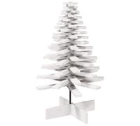 vidaXL Arbre de Noël en Bois pour décoration Blanc 100 cm pin Massif