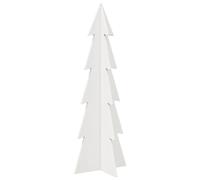 vidaXL Arbre de Noël en bois pour décoration 112 cm blanc pin massif