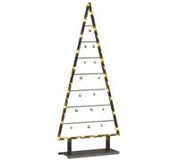 vidaXL Arbre de Noël en métal 125,5 cm – Support en acier Noir – Déco minimaliste salon