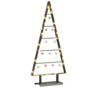 vidaXL Arbre de Noël en métal avec Support Noir 90 cm Acier, Idées déco Salon, Arbre en métal Minimaliste, déco contemporaine pour Noël, Style esthétique