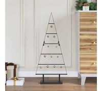 vidaXL Arbre de Noël en métal avec Support Noir 90 cm Acier, Idées déco Salon, Arbre en métal Minimaliste, déco contemporaine pour Noël, Style esthétique