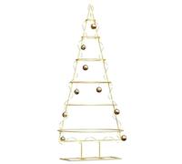 vidaXL Arbre de Noël en métal Doré 148 cm – Acier peint par poudre – Moderne