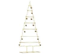 vidaXL Arbre de Noël en métal 180 cm – Doré, acier peint par poudre, design moderne