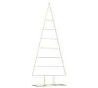 vidaXL Arbre de Noël métal doré 181 cm, acier peint par poudre, moderne pour salon