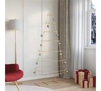 vidaXL Arbre de Noël en métal Doré 210 cm Acier peint par poudre, Arbre de Noël métal contemporain, déco saisonnière, 42019156 Or