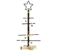vidaXL Arbre de Noël en métal Noir 59,5 cm Acier Peint par Poudre, Salon Urbain, Arbre de Noël en Acier, déco Moderne, Accent Festif pour la Maison, pièce maîtresse élégante